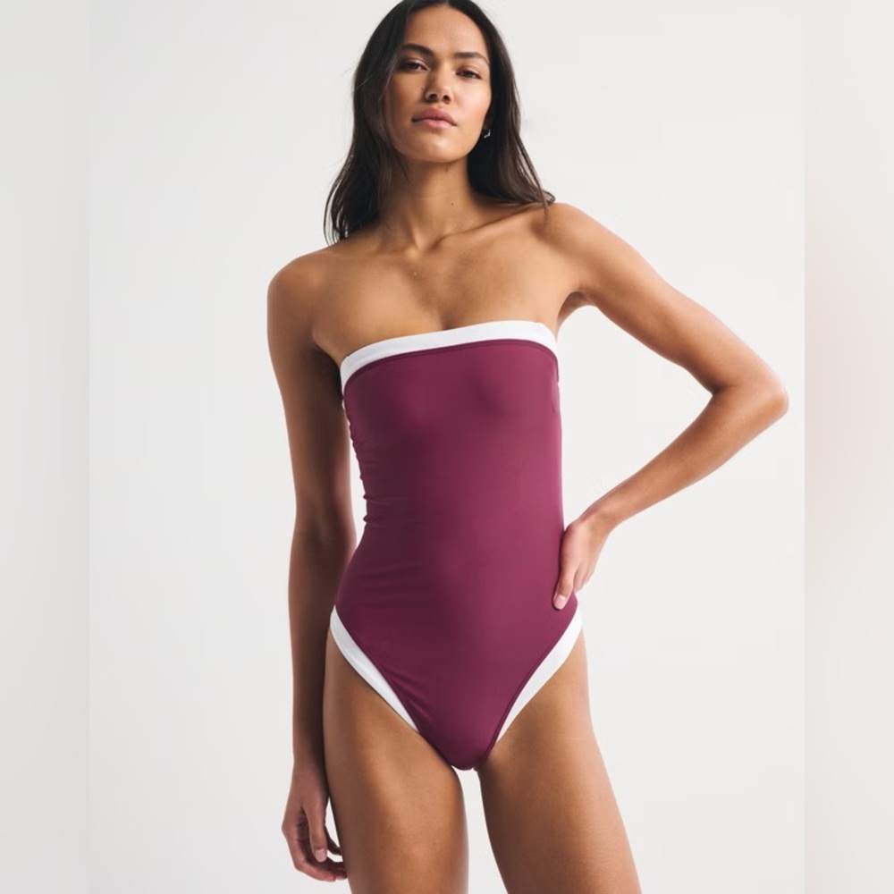 NWT A&F Marina One-Piece Swimsuit SIZE: LARGE TALL
